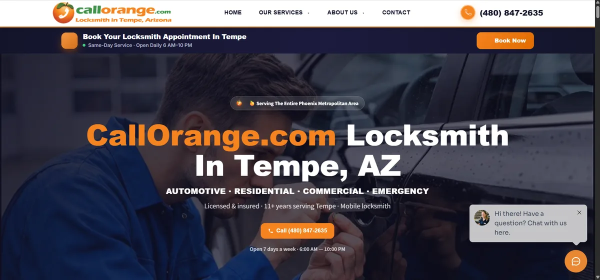 CallOrange · Cerrajería — sitio web y marketing por CimaMKT