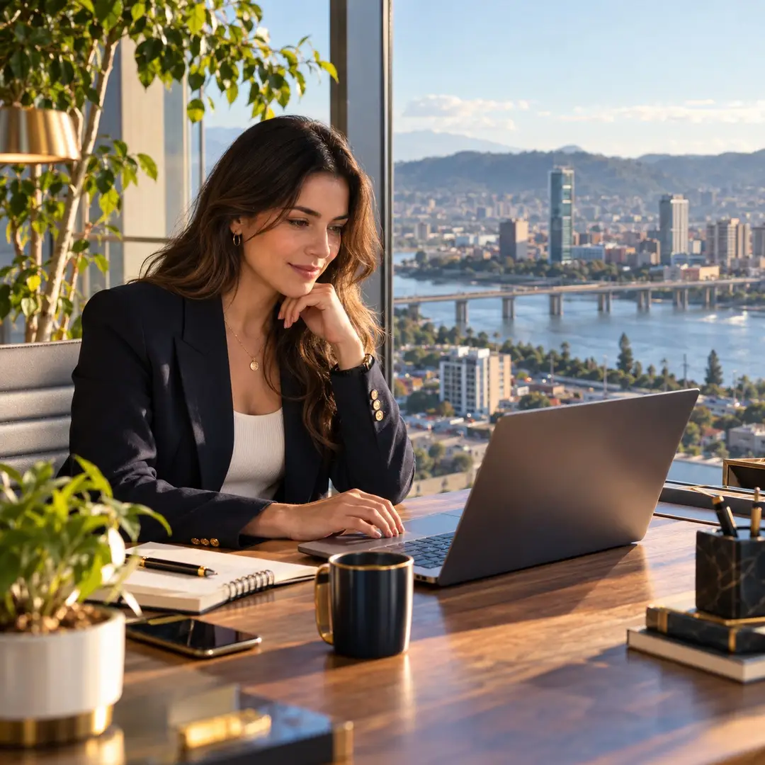Especialista en marketing digital trabajando con vista a Concepci&oacute;n