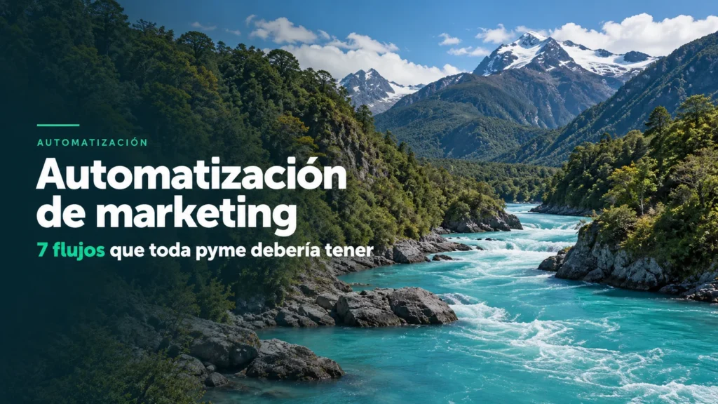 Automatización de marketing: paisaje chileno con el título del artículo