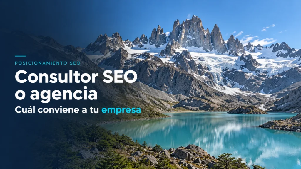 Consultor SEO o agencia SEO: paisaje chileno con el título del artículo