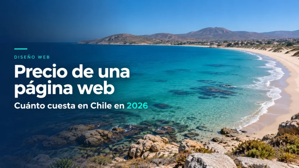 Cuánto cuesta una página web en Chile: paisaje chileno con el título del artículo