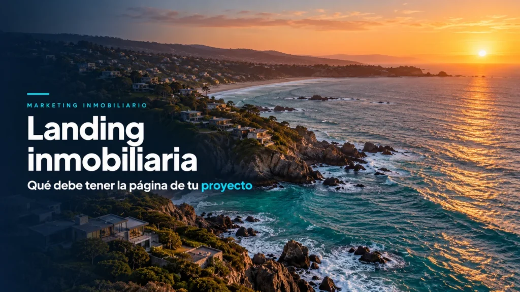 Paisaje chileno con el título Landing page inmobiliaria: qué debe tener la página de tu proyecto
