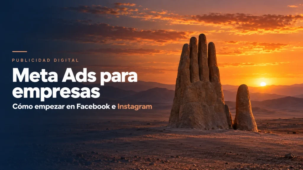 Meta Ads para empresas: cómo empezar en Facebook e Instagram sobre paisaje de Chile