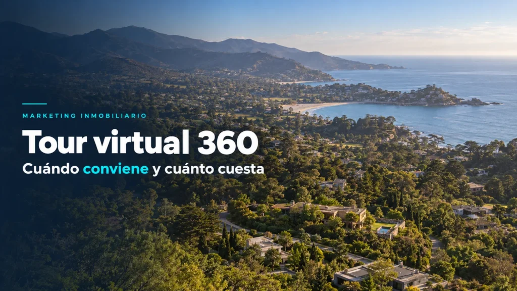 Paisaje chileno con el título Tour virtual para propiedades: cuándo conviene y cuánto cuesta