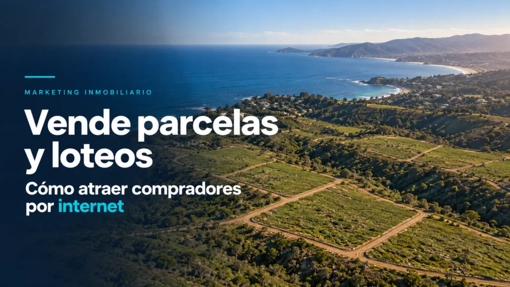 Vista aérea de parcelas con vista al mar: cómo vender parcelas y loteos por internet