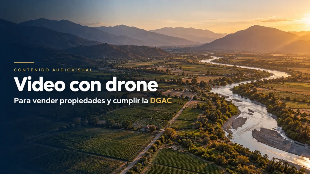 Vista aérea con drone del valle de La Ligua: video con drone para vender propiedades
