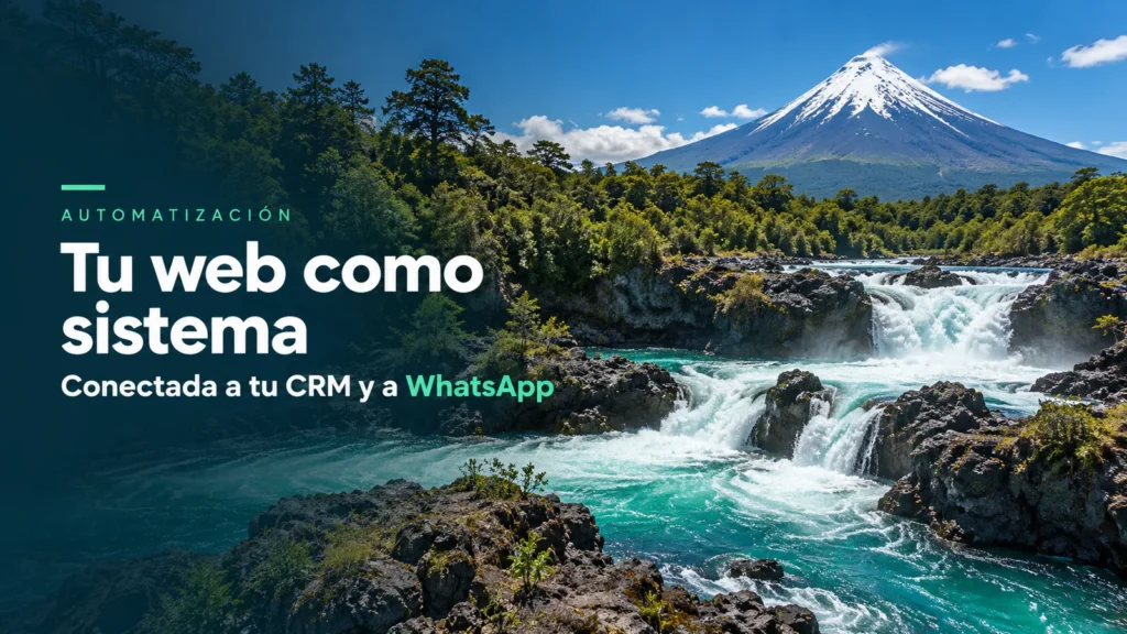 Saltos del Petrohué y volcán Osorno: página web conectada a CRM y WhatsApp